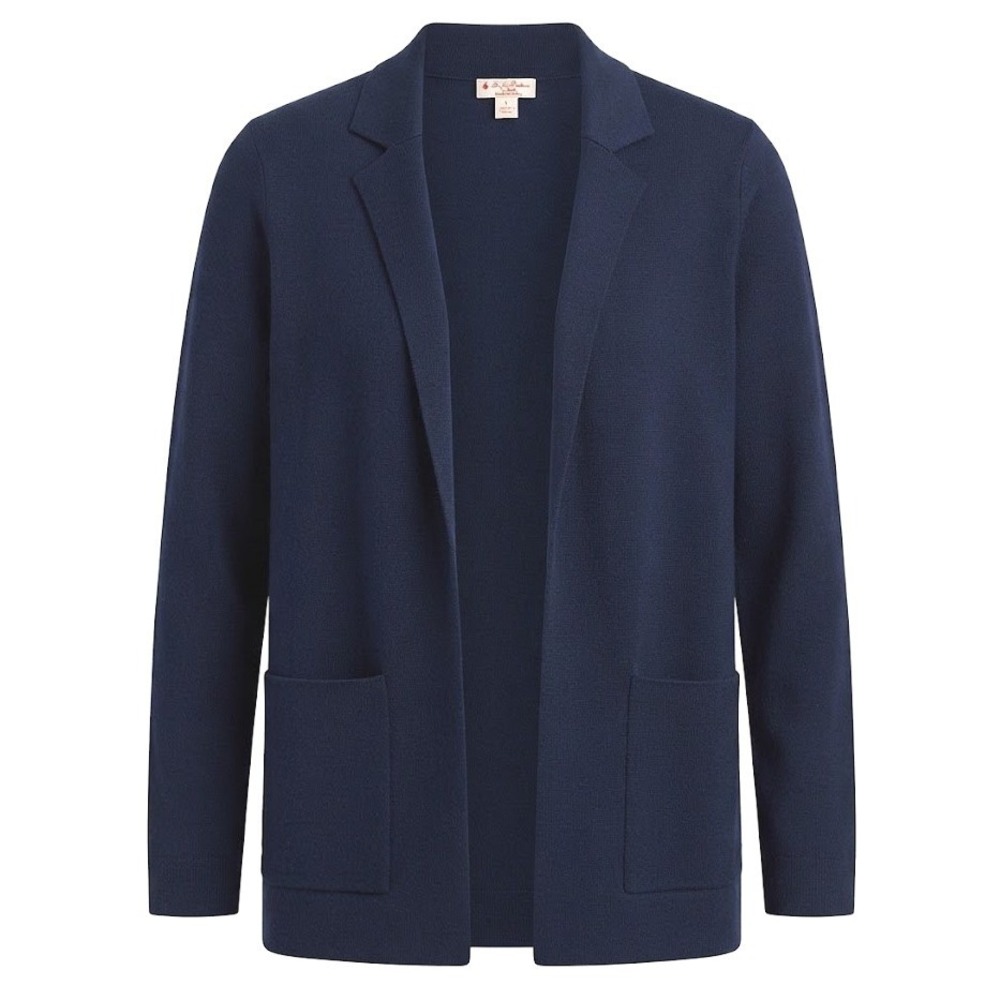 Brooks Brothers Red Fleece Navy Extra‎ Fine Merino Small Wool Cardigan Sweater